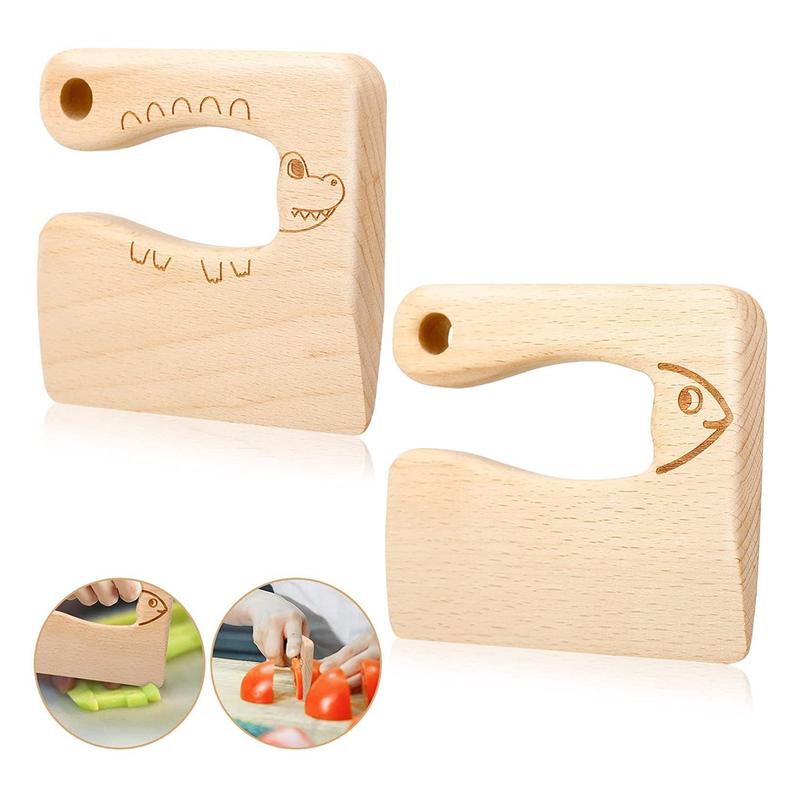 Product Introduction of 1PC Wooden Knife Cooking Safety Cut Fruits Vegetables Kitchen (WeiKitchen) 24