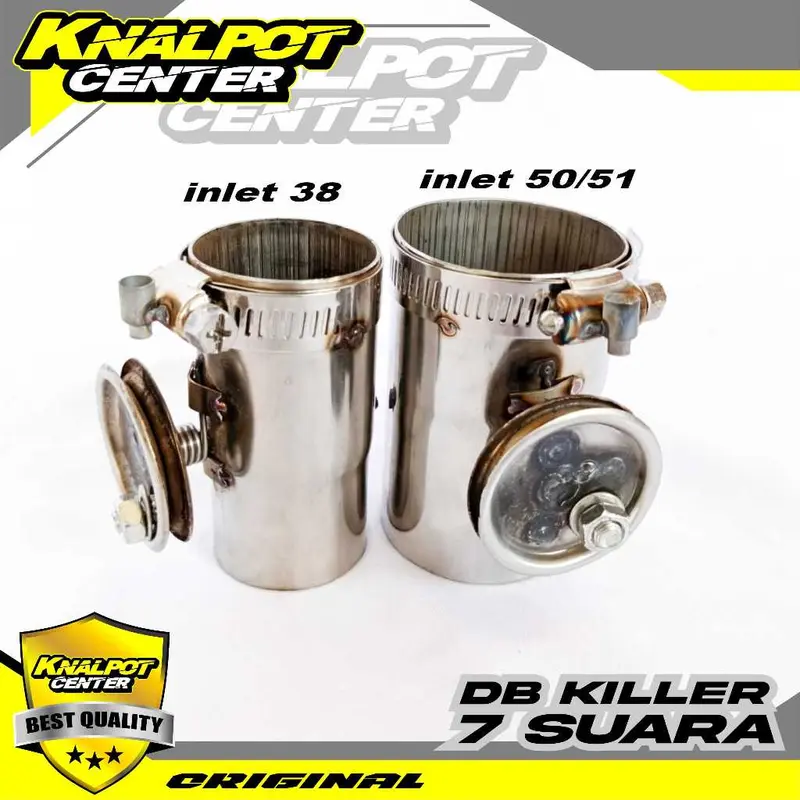 DB Killer 3 Suara Inlet 50mm dan 38mm - perdam suara 7 suara dengan switch atau shifter pengontrol 8