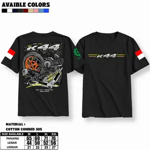 K44 T-shirt Kaos Unisex K44 Distro Keren Baju Kaos Unisex Cotton Combed 30S Sablon DTF HD Digital Printing Dewasa Terbaru Bahan Adem Nyaman Variasi Warna Banyak