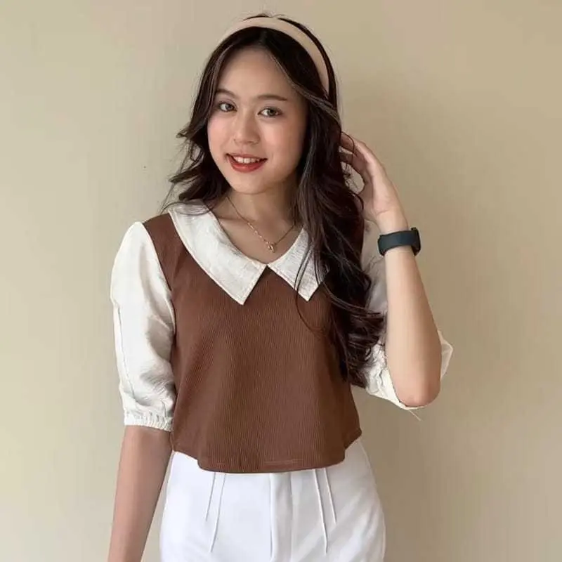 CLARES - Atasan Wanita ROZIE Top Combi 01 / Yoona Top Combi Baju Wanita / Fashion Blouse Terbaru 1