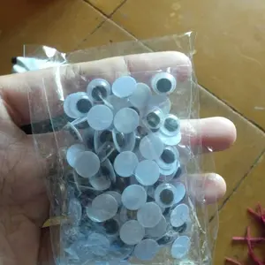 Aulindy - 100pcs Mata Boneka Kocak Plastik Tanpa Perekat 4mm 6mm 8mm 10mm