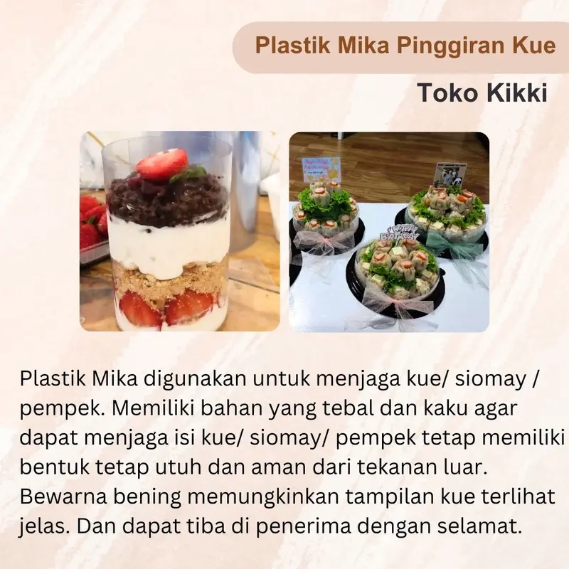 Mika Roll 5 Meter 5 cm Kue Tart / Makanan Cake Dimsum Toko Kikki - Plastik Berkualitas Tinggi - Perlengkapan 2