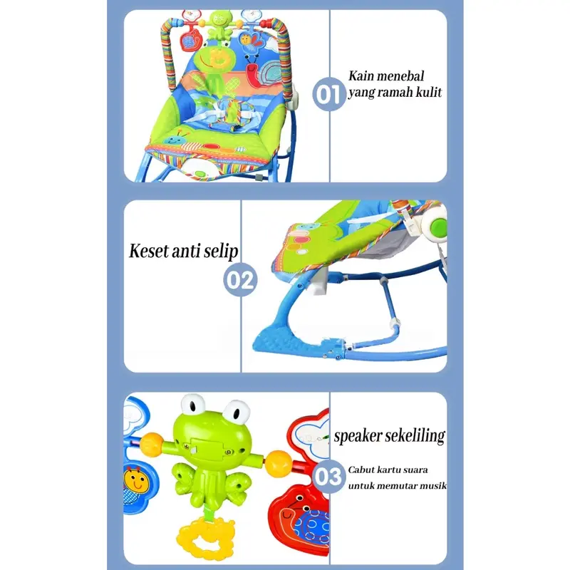 FLYBB 10in1 Premium Rocker Ayunan Bayi Bouncer Bayi Kursi Goyang Manual Bayi Bouncer rocking 10in1 bayi Bouncher Rocking 10 in 1 rocker Premium bouncer bayi ayunan bayi tempat tidur bayi Toddler Ayunan bergoyang otomatis 6