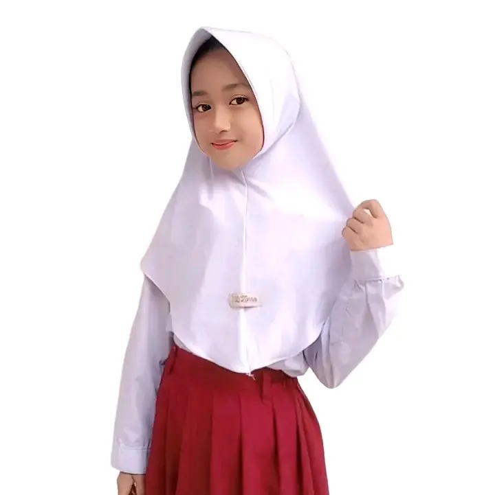 Hijab Bergo SD Anak sekolah kerudung hamidah Instan pinguin Geblus polos 1