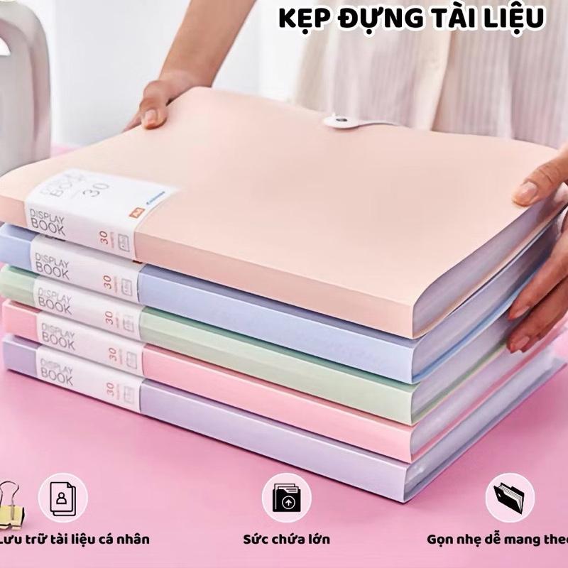 File đựng tài liệu A4 nhiều ngăn bản Display book File lá đựng tài liệu văn phòng loại 20 30 40 60 80 ngăn