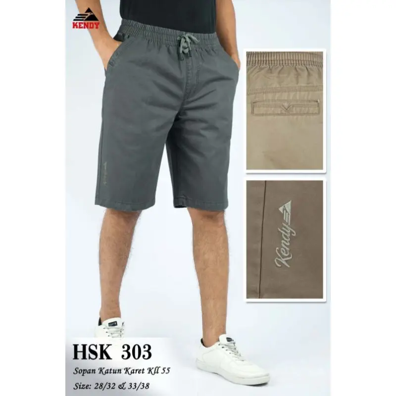 celana KENDY pendek polos pinggang karet 27-38 1