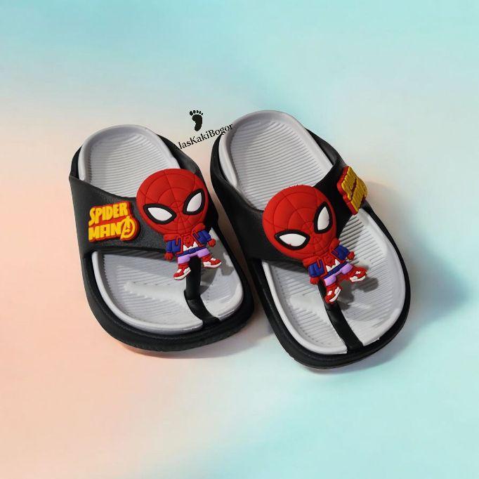 Sandal Jepit jelly Anak Laki-Laki Spiderman Lucu Karakter Superhero Anti Slip Ringan Empuk Nyaman Dipakai Harian Fashion Kaki Sandal Jepit jelly Anak Laki-Laki Spiderman Lucu Karakter Superhero Anti Slip Ringan Empuk Nyaman Dipakai Harian Fashion Kaki
