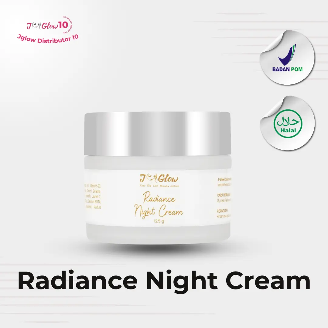 JGLOW SKINCARE NIGHT CREAM Vitamin Wajah Mencerahkan