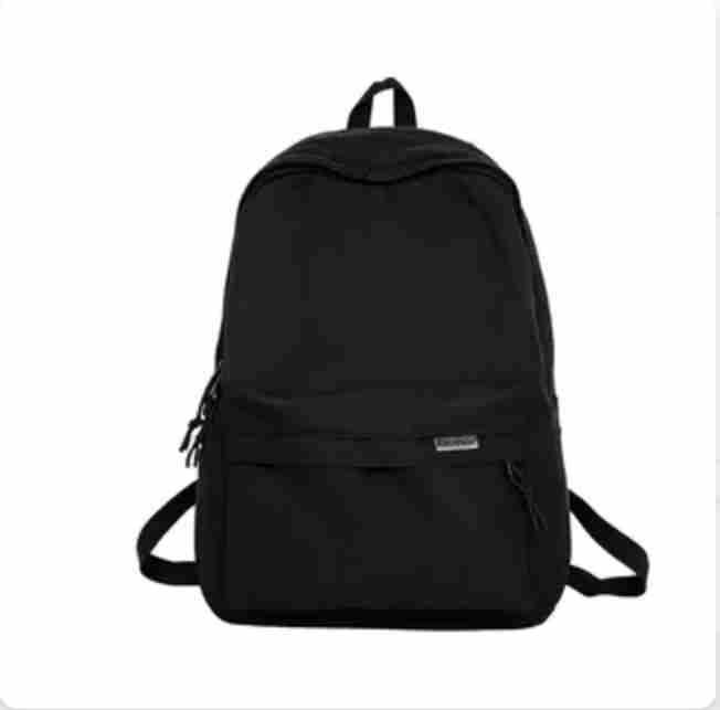 Ba lô đơn sắc tối giản, nhẹ và thoải mái; ba lô học sinh dung tích lớn chứa laptop; phù hợp cho cả nam và nữ, dễ phối đồ; có sẵn màu đen và trắng kem.
