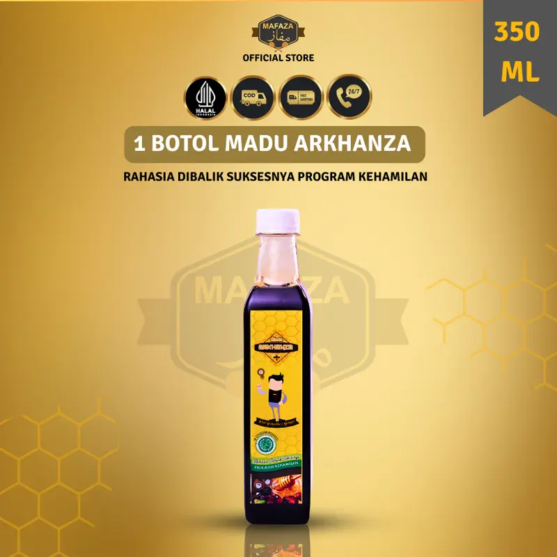 PROMO THR ! Madu Zuriat Mafaza dan Arkhanza 350ml (Free Tespack + COD) Promil Herbal 6