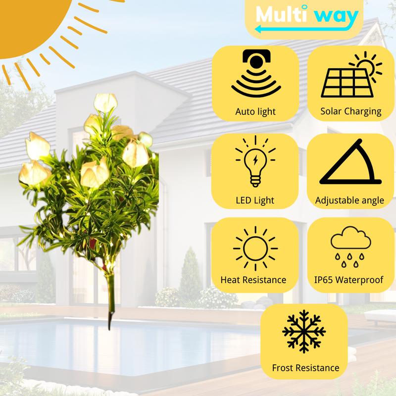 FLOWER LED SOLAR LAMP OUTDOOR GARDEN DECORATION Lawn Ornamen - TikTok ...