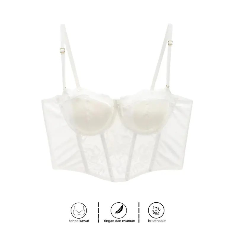 Bustier Top Sexy Lingerie Bustier Set Sexy Corset Bra Wanita 2