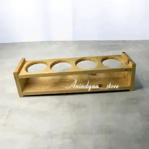 Rak botol kayu jati belanda display botol Aesthetic