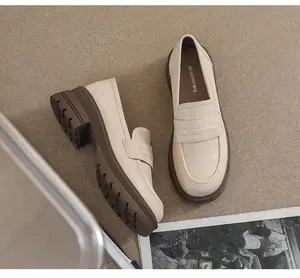 DIATA Sepatu Oxford Wanita Docmart Korean style Sepatu kerja Casual Kekinian Shoes Hitam