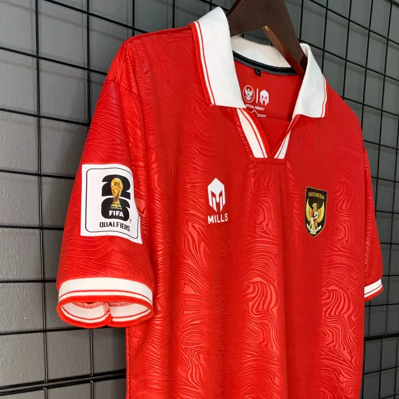 Jersey Timnas 2023-2025 FULLPATCH Bahan Embos Monokrom Pria dan Wanita - Tersedia Bigsize Oversize Terlaris 7
