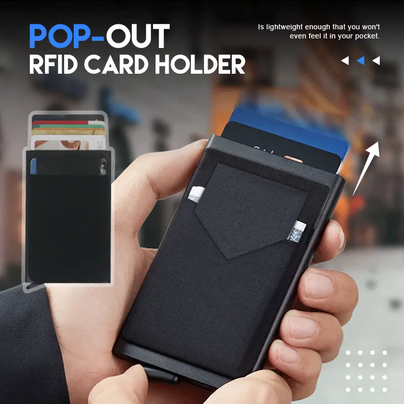 COD TRASSORY Dompet Kartu Slim Slider Aluminium Anti RFID - G883 Terbaru 0