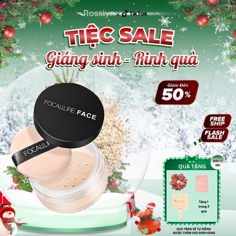  Phấn phủ Focallure 3 màu sắc tùy chọn trang điểm nền thời trang 7g Rosslyn Cosmetic Mỹ Phẩm Women Nữ 