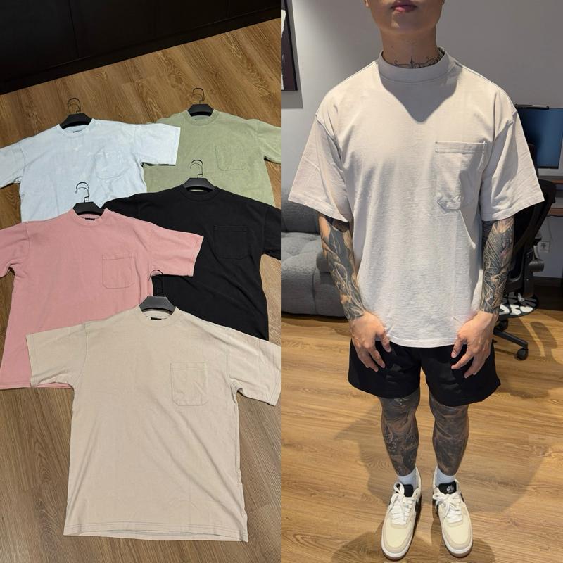 Áo Thun WASH Có Túi Nam Nữ MASSTU Cotton 270gsm Form Oversize Phong Cách Basic - ATWASH