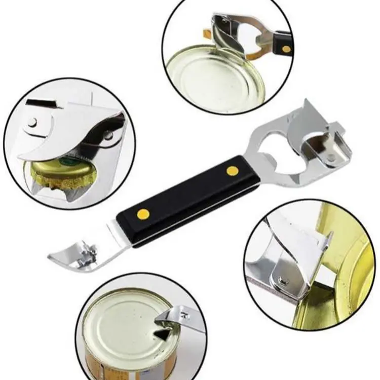 Can Opener / Alat Pembuka Botol Stainless Steel 3 in 1 Pembuka Kaleng & Botol Manual 5