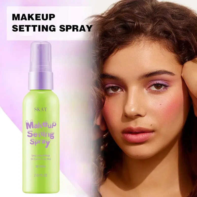 60ml Makeup Setting Spray Anti Noda, Anti Keringat, Makeup Tahan Lama, Matte, Melembabkan, Facial Mist, Setting Spray, Pembentukan Film Cepat, Cepat Menyegarkan, Finishing Spray, Menyegarkan, Tidak Lengket, Semprotan Pengunci Makeup yang Sangat Kuat 12 2