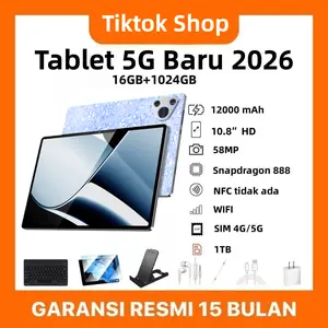 （41）5G Tablet M66 Pro Snapdragon 888 10.8'inci [16GB+1TB] | Pengalaman Pro Layaknya  |  Ultra-tipi |120Hz OLED Real Color FullView Display | COD Bluetooth Layar tablet .tab murah