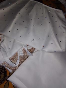 Product Review of Mukena Premium Silk mewah Pearl Angela Polos Velvet Mutiara Renda from s**a 0