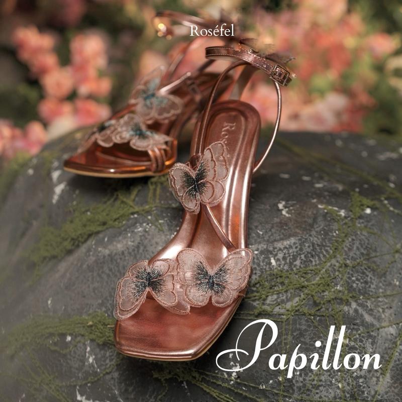 ROSEFEL PARTY COLLECTION - Papillon Butterfly Heels | Heels Pesta | Sandal Heels | Heels Kupu Kupu 5