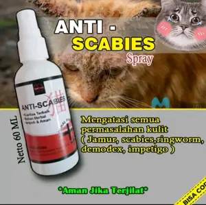 (02) ANTI SCABIES Obat Jamur Kucing Obat Kulit Scabies Demodex Impetigo Jamur Kutu Parasit