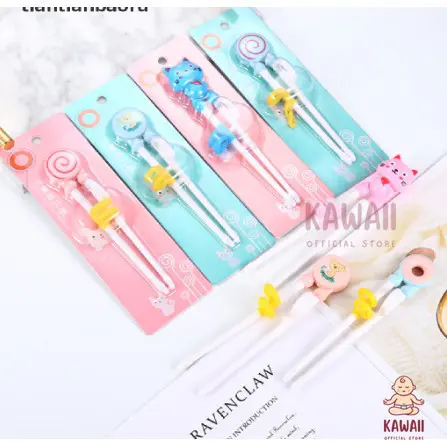 KS Sumpit Anak-anak Kartun Latihan Belajar Makan / Training Chopstick / Sumpit Anak Bayi Karakter 1