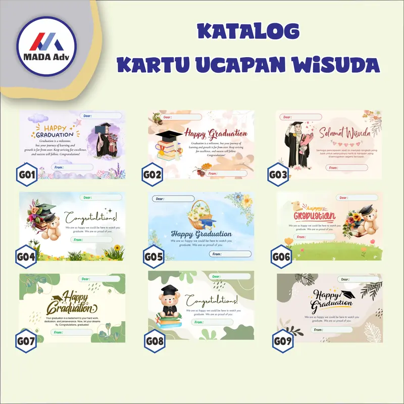 [ISI 20] KARTU UCAPAN WISUDA/ KARTU UCAPAN GRADUATION DAY / GRADUATION CARD 1