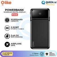 Gambar Olike P106 Powerbank 10000mAh USB + TYPE C 10.000 mAh Power Bank 5V 2.4A 12W Safe Charging - Hitam dari QUEEN id Official Kab. Tangerang 1 Tokopedia