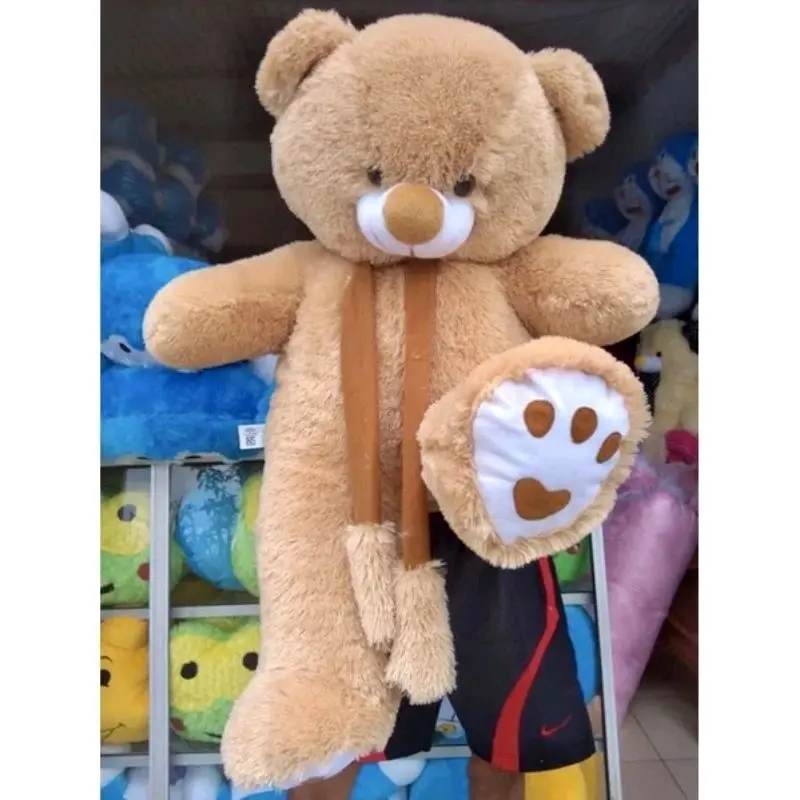 Boneka teddy bear syal telapak JUMBO 90cm Hadiah Dolls Toys