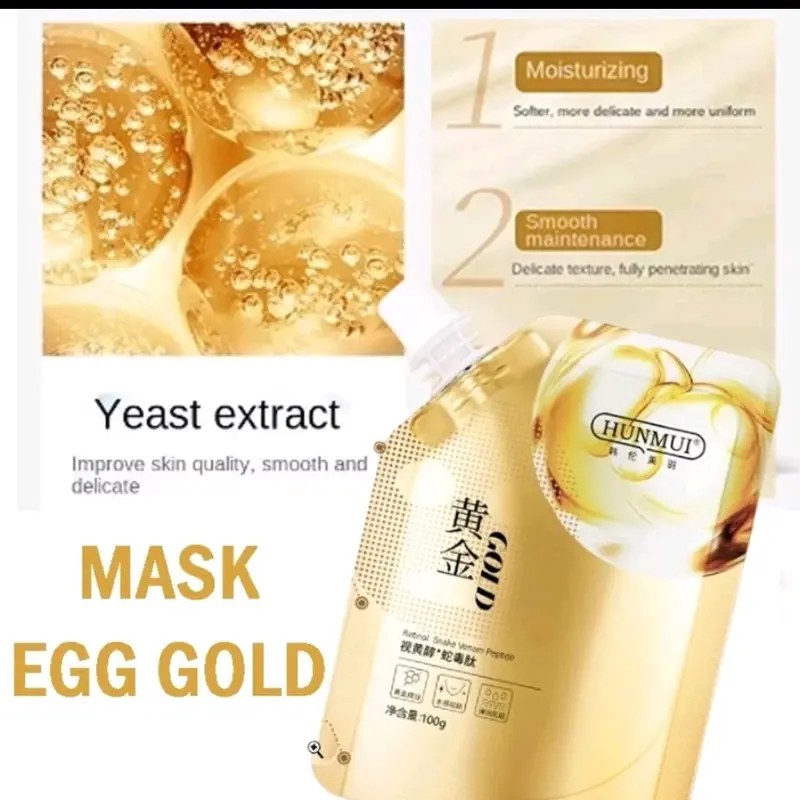 [AMPUH] Masker HUNMUI Retinol Gold Peel Off Mask Masker Wajah Gold Premium Anti Aging & Kerutan Facial Komedo 2