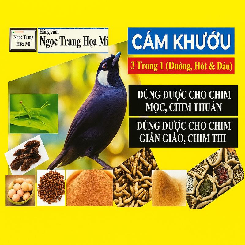  1KG CÁM CHIM KHƯỚU 3 TRONG 1 HÓT 2 GÓI 500g DƯỠNG ĐẤU CÁM CHIM KHƯỚU HÓT THỨC ĂN DÀNH CHO CHIM KHƯỚU 