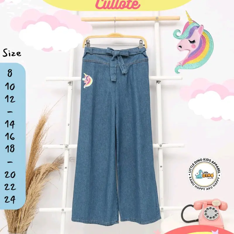 Celana Kulot Anak Unicorn Littledino Softjeans Celana Jeans Anak Kulot Jeans 5