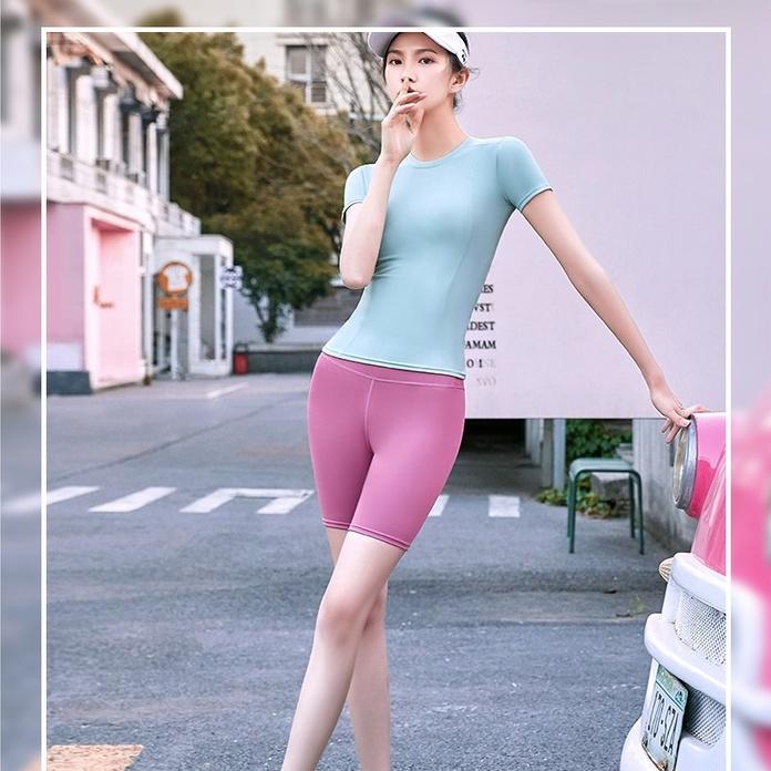 TIMETOSPORT Celana Pendek Olahraga Hight Waist Fitness Pants Import Premium 1004 8