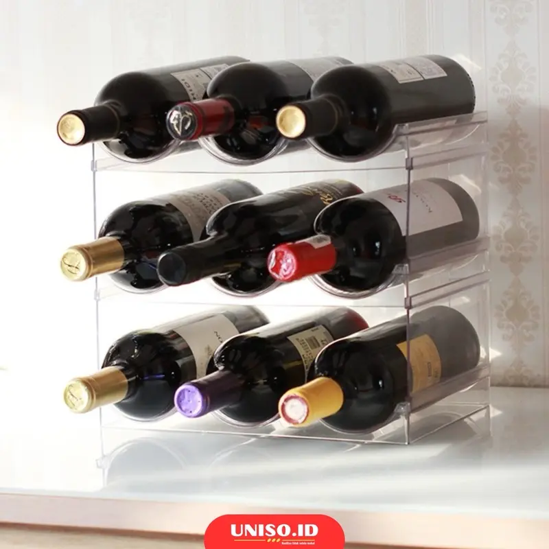 uniso rak botol organisir acrylic transparan dapat di susun tingkat bottle organizer rac transparent Acrylic 1