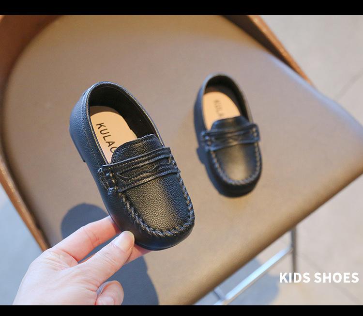 Product Introduction of Children Boys Leather Shoes 2024 Spring and Autumn Simple Slip-on Round-toe School Shoes Loafers Flats Moccasins Classic Formal 19