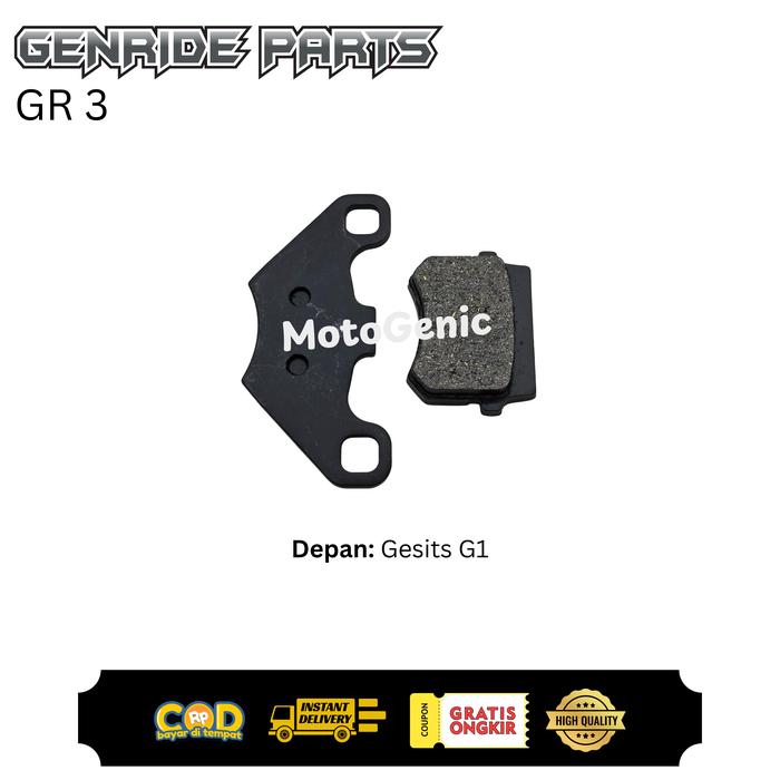Jual GENRIDE Kampas Rem Cakram/Disc Pad Motor Listrik UWINFLY, EXOTIC ...