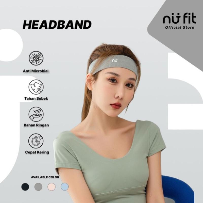 Nu Fit - Headband Yoga / Bandana Olahraga / Headband Olahraga - Hitam 8