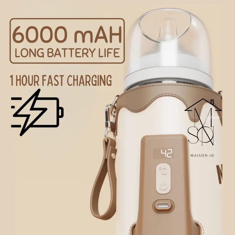 Portable Bottle Baby Warmer With Battery Pemanas Penghangat Susu Bayi Pemanas Asi Dengan Usb & Battery Botol Bayi Cewek Cowok 4