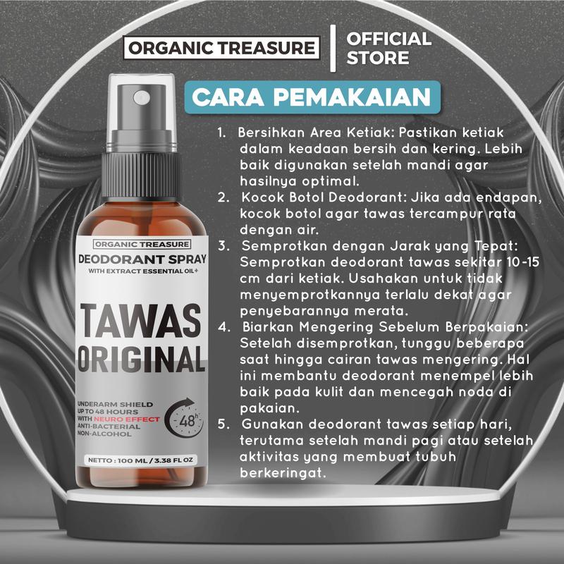 [100ML] DEODORANT TAWAS SPRAY - By Organic Treasure 1