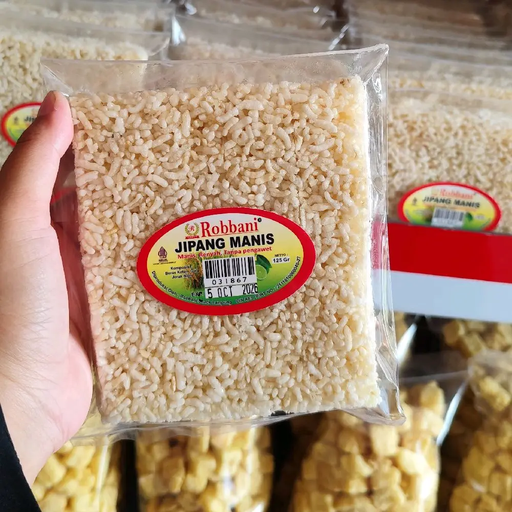 Jipang manis beras ketan robbani jajanan kue oleh oleh lampung 125gram
