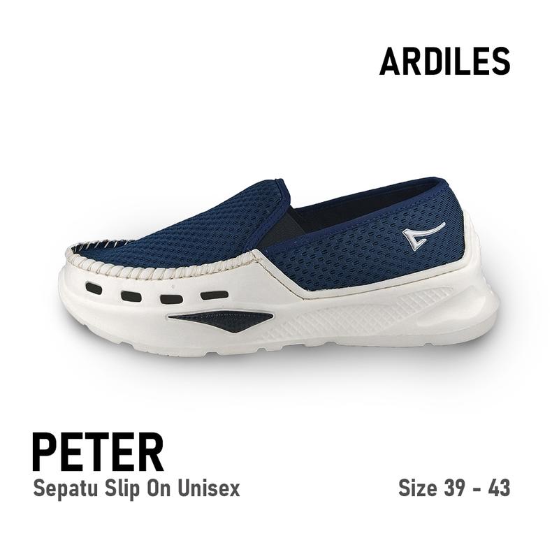 Sepatu Ardiles Slip On Pria Hitam Original Ardiles Sepatu Ardiles Pria  Courtney slip on PETER BIRU 40