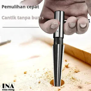 Mesin perluasan lubang genggam reamer taper, alat talang lubang pertukangan kayu, mata bor spiral reamer karbida tirus