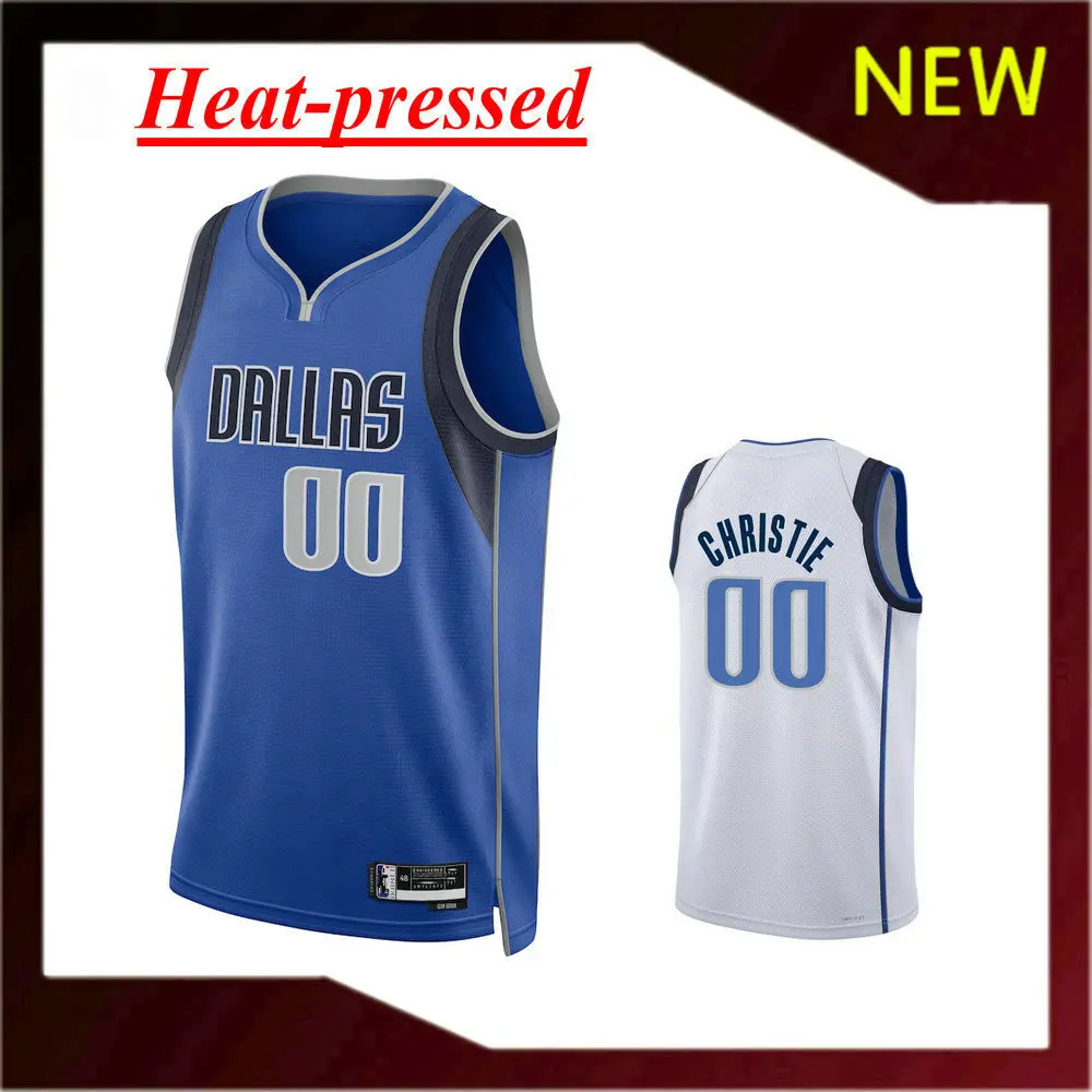 【Heat-pressed】New Original Basketball Jerseys Mavericks 00# Max Christie Jersey