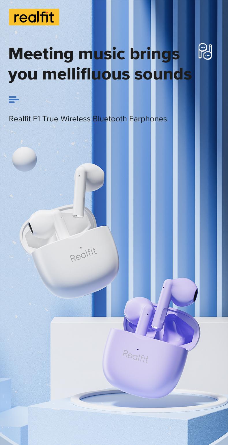 Product Introduction of Realfit F1   True Wireless Bluetooth 5.3 Earbuds Playtime 24 Jam HIFI 19