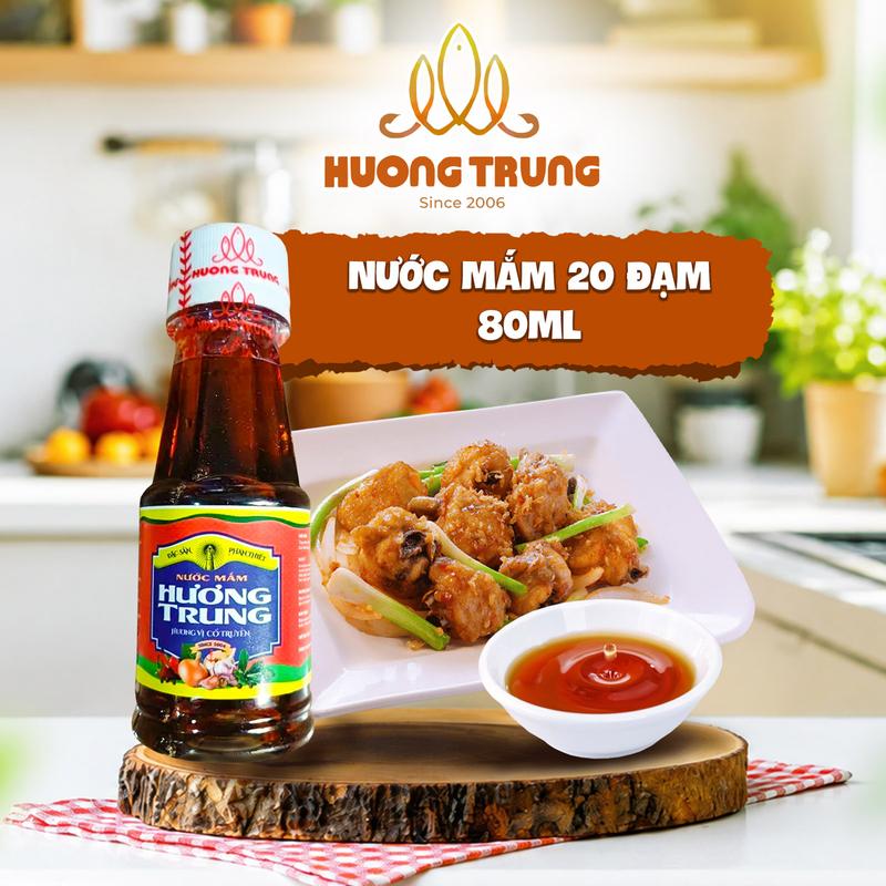 Nước mắm ngon Hương Trung - Phan Thiết, 20 đạm, 80ml