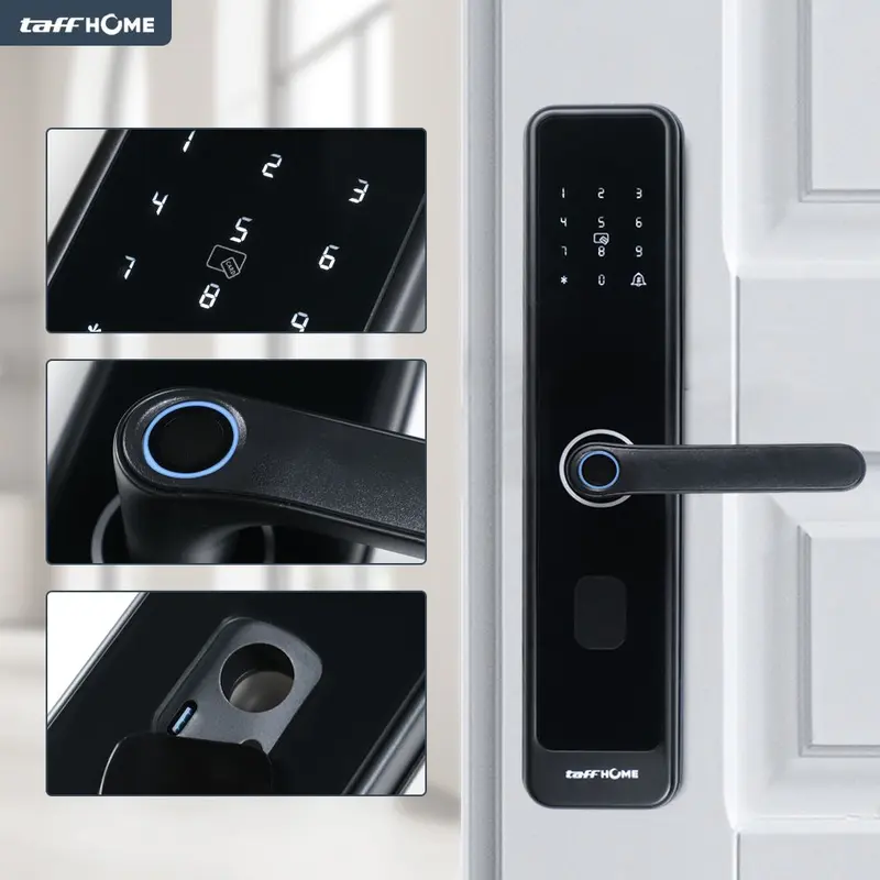 TaffHOME Smart Door Lock Fingerprint Password Card Alarm - S203 4
