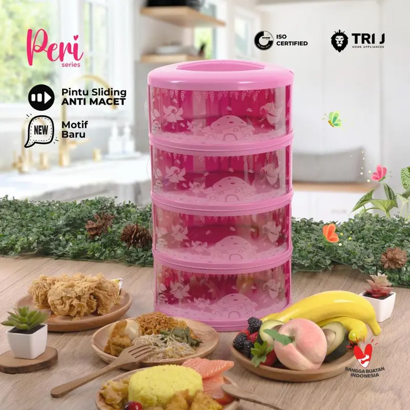 (COD) Rak 4 Susun Penyimpanan Makanan Motif Peri TRI J 3